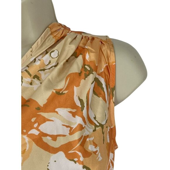 Alice Elle Maxi Dress One Shoulder‎ Floral Orange Sleeveless Cut Out Size 6 NWT - Picture 13 of 16